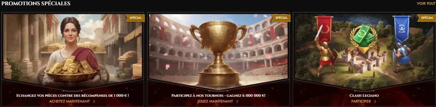Bonus et Promotions chez Legiano Casino